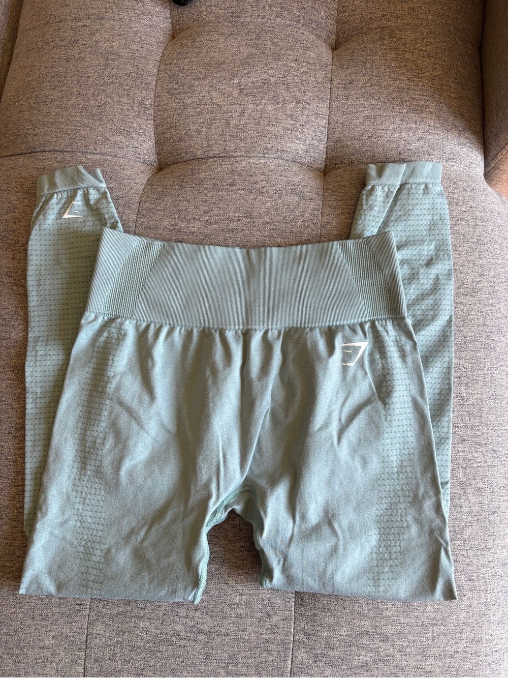 Gymshark Kids Seamless High-Waist Leggings - Light Sage
